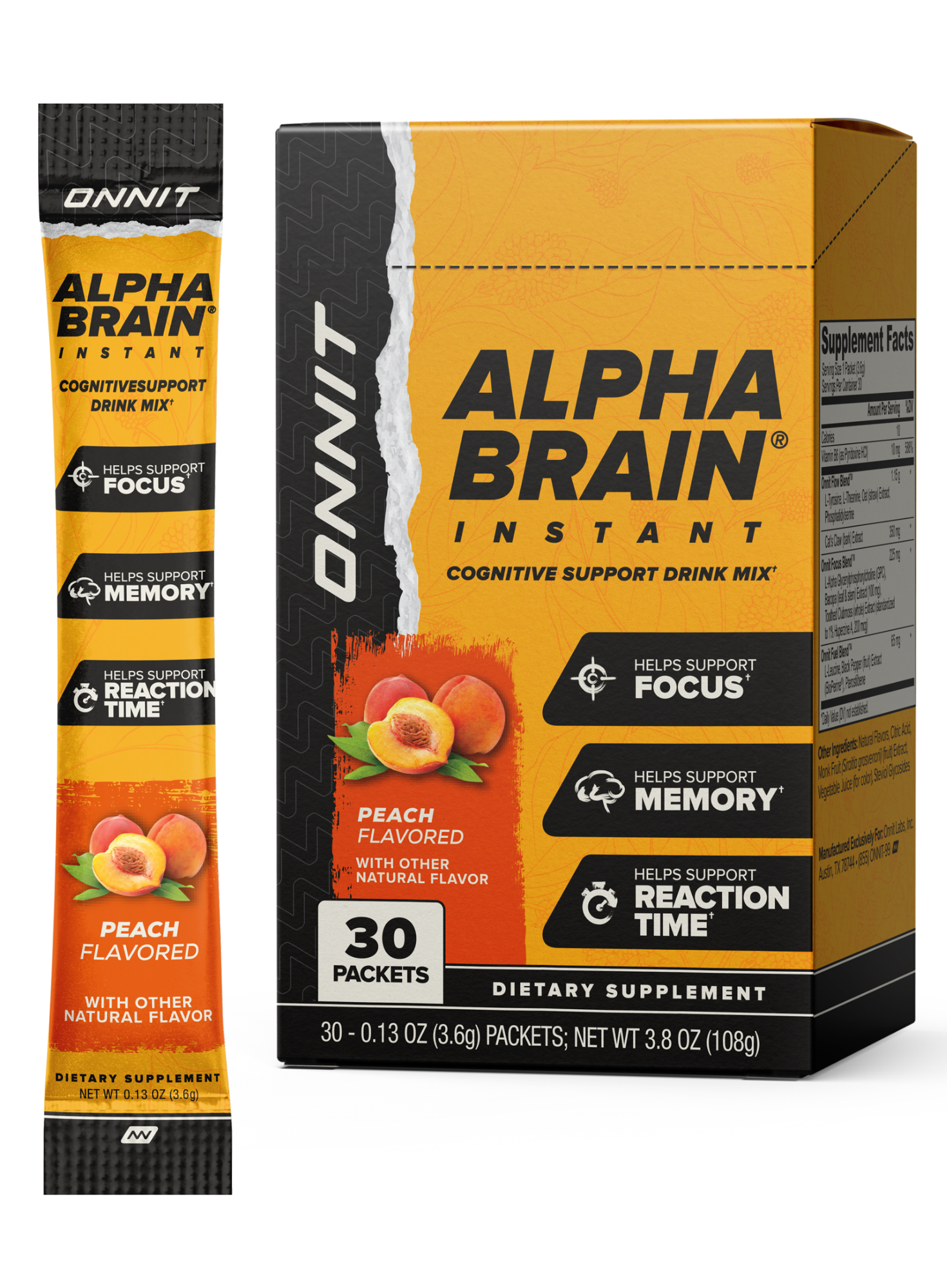 Alpha BRAIN® Instant - Peach (30 ct)