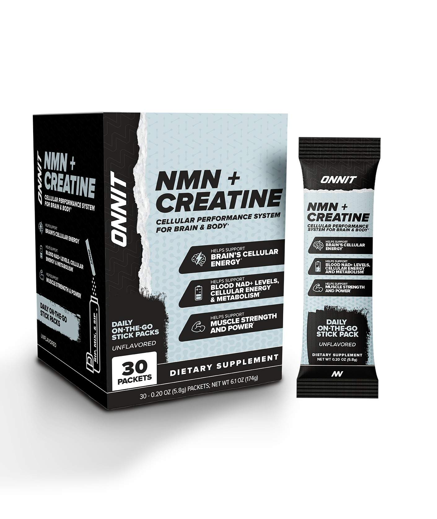 NMN + Creatine - Unflavored (30 ct)