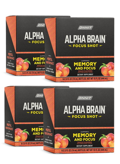 Alpha BRAIN® Focus Shot - Peach (2.5 fl oz, 24 ct)