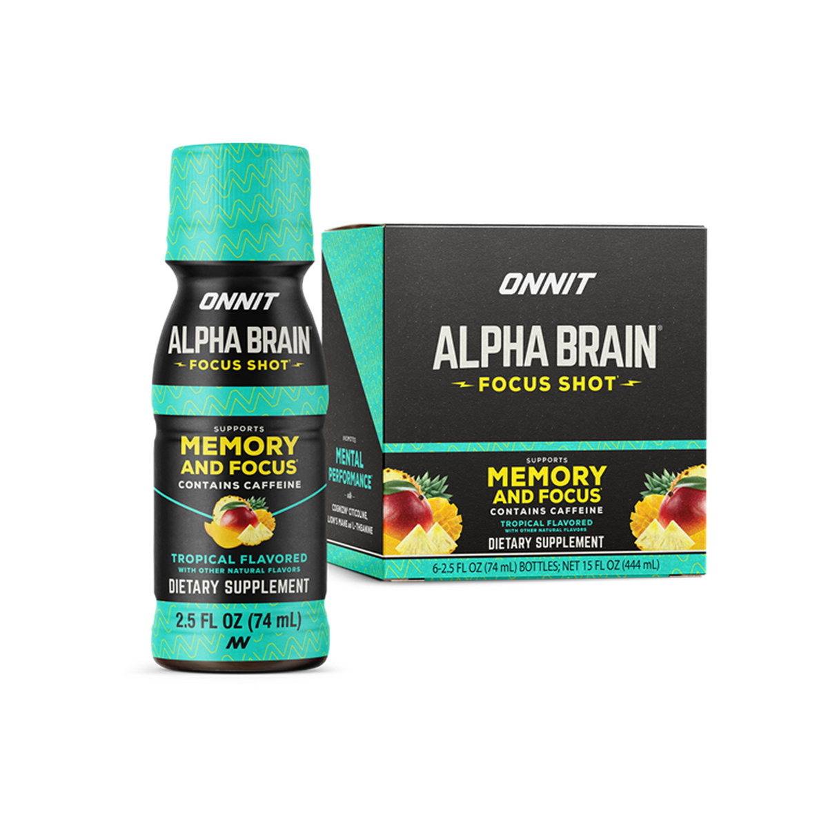 Alpha BRAIN® Focus Shot - Tropical (2.5 fl oz, 6 ct)