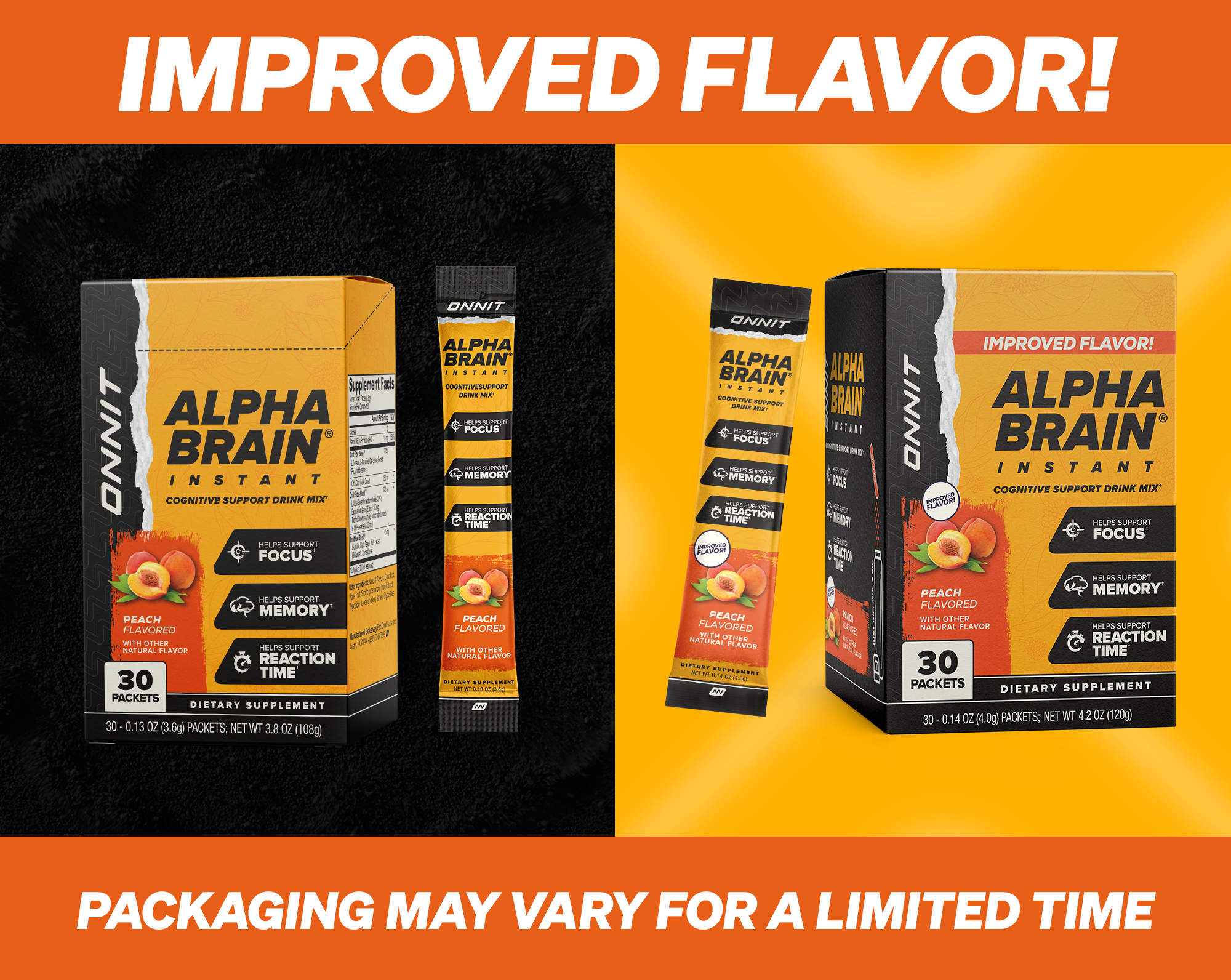 Alpha BRAIN® Instant - Peach (30 ct)
