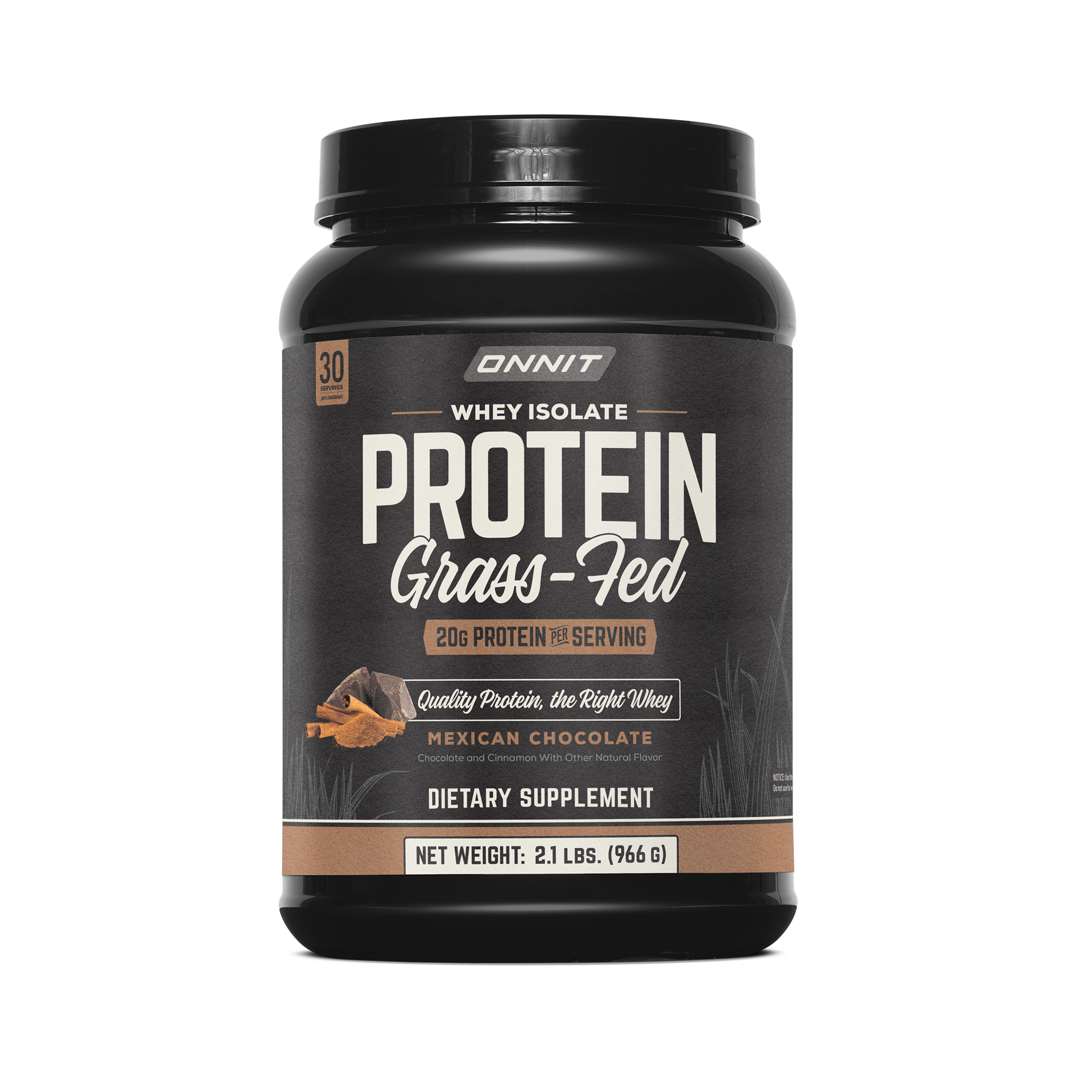 Grass Fed Whey Isolate Protein - Mexican Chocolate (30 Serving Tub)